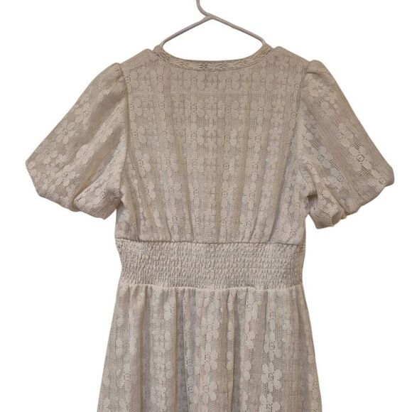 Polagram Women's Ivory Poly/Cotton Lined Lace Dress - Picture 9 of 12